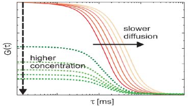 Fluoreszenzkorrelationsspektroskopie (FCS) 3 FCS diagram